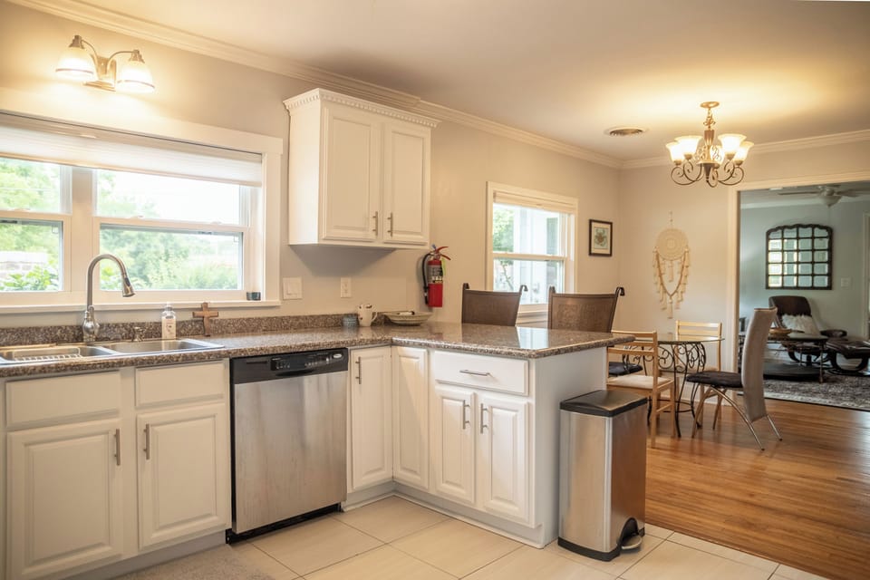 Dining area with open kitchen 