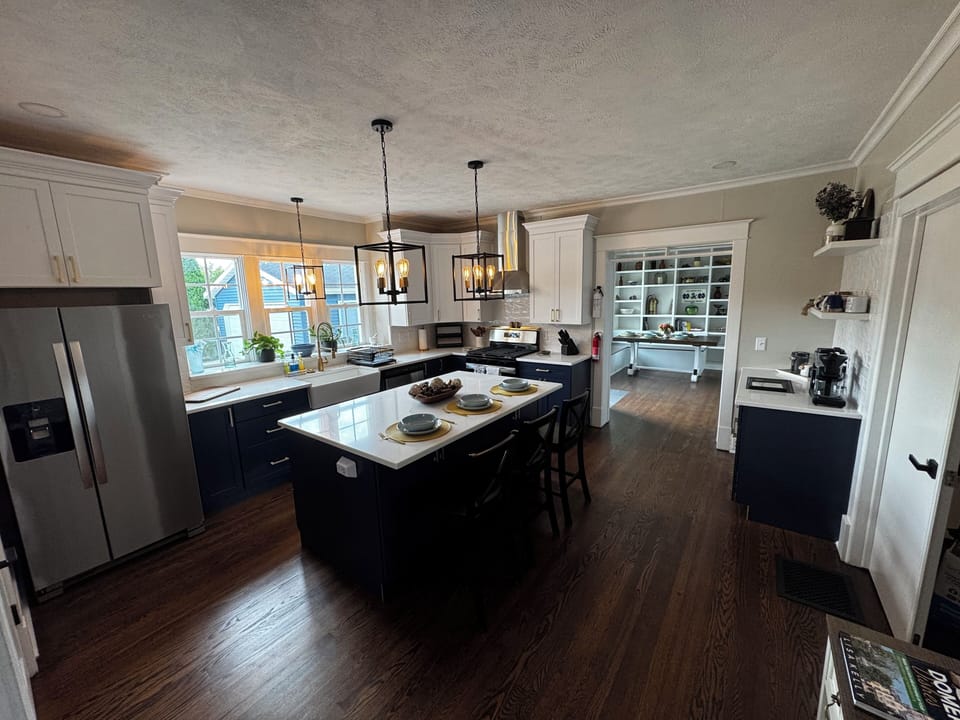 Our gourmet kitchen provides everything you need to cook and host. 