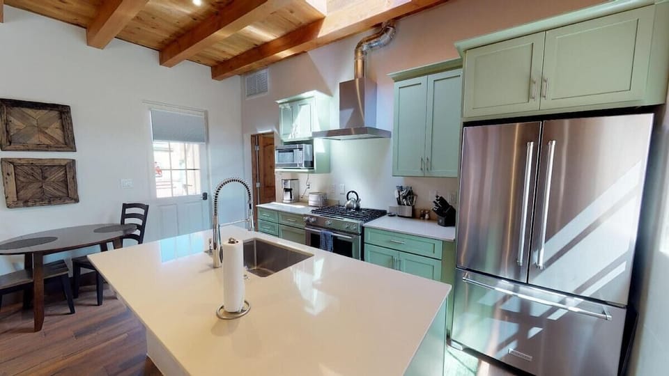 Open kitchen with a beautiful skylight