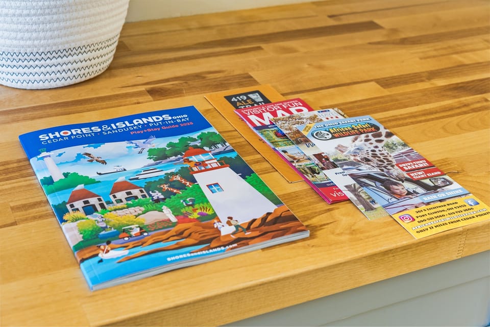 Selection of travel guides for guests