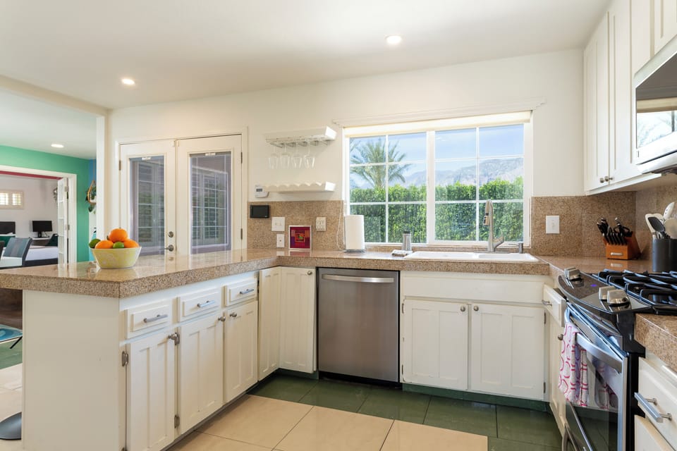 Fully stocked kitchen