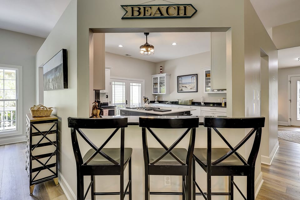 Bar seating featuring 3 barstools