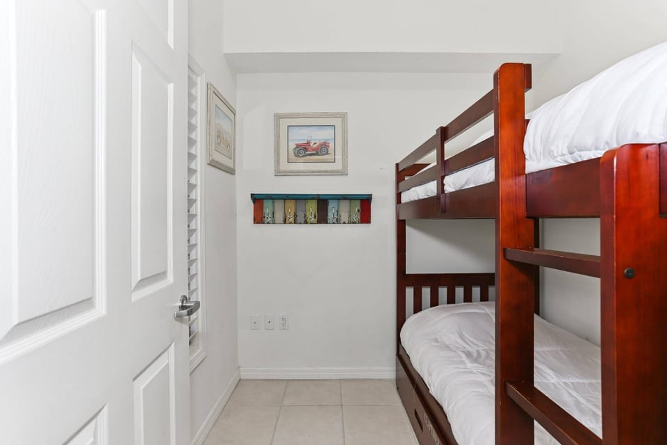 Front bedroom with a twin bunk bed