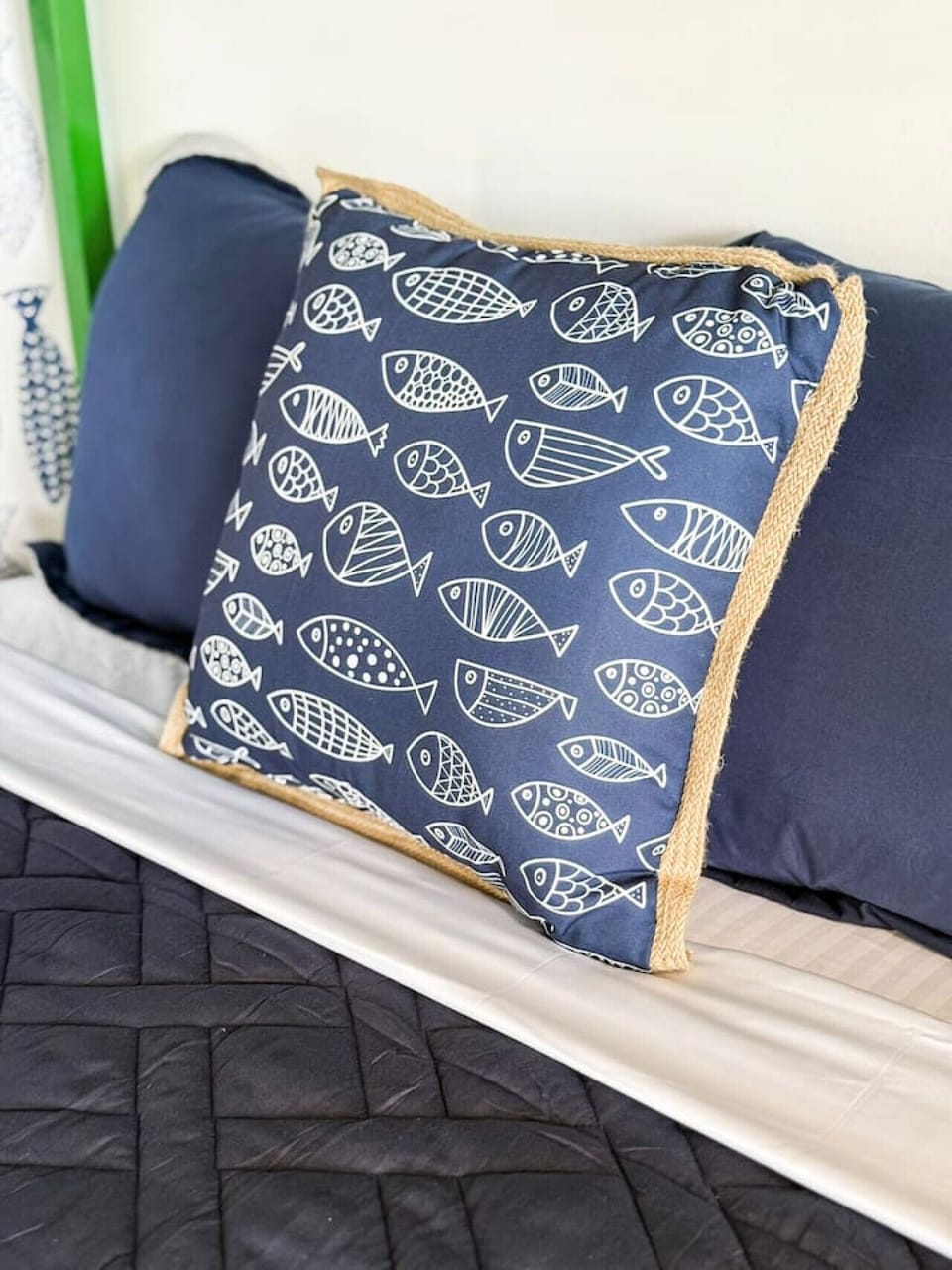 Nautical-inspired bedroom accents with coastal charm and comfort