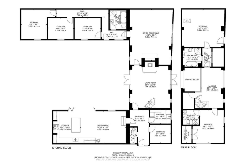 Floor plan to help you plan who is sleeping where! 