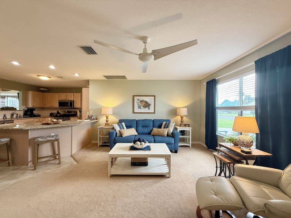 A direct view of the living room and kitchen.