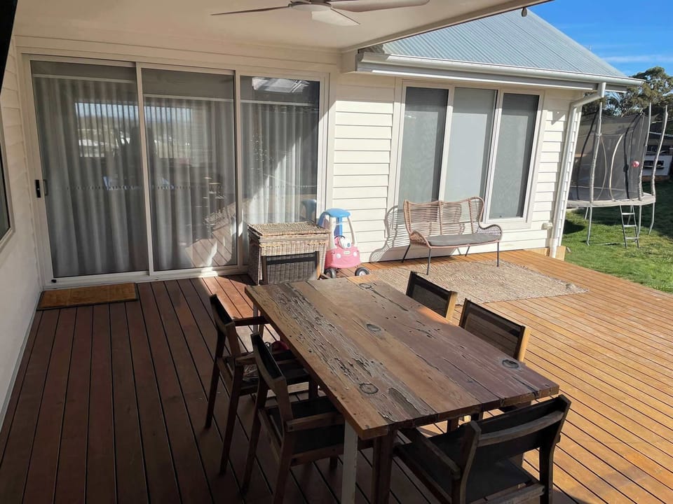 Outdoor deck with furniture