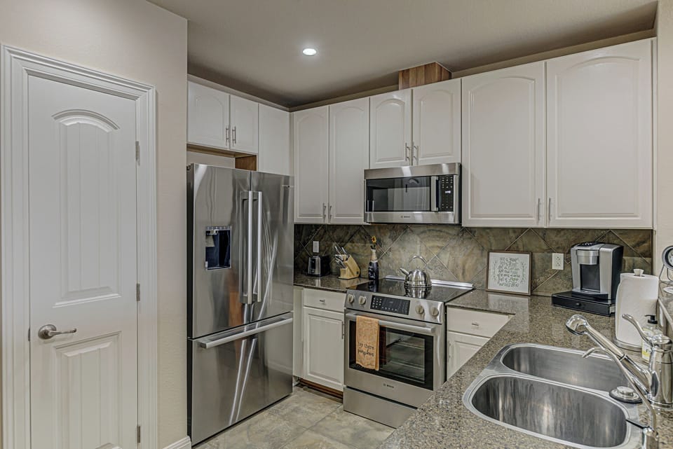 Meals will be made easy in the full kitchen 