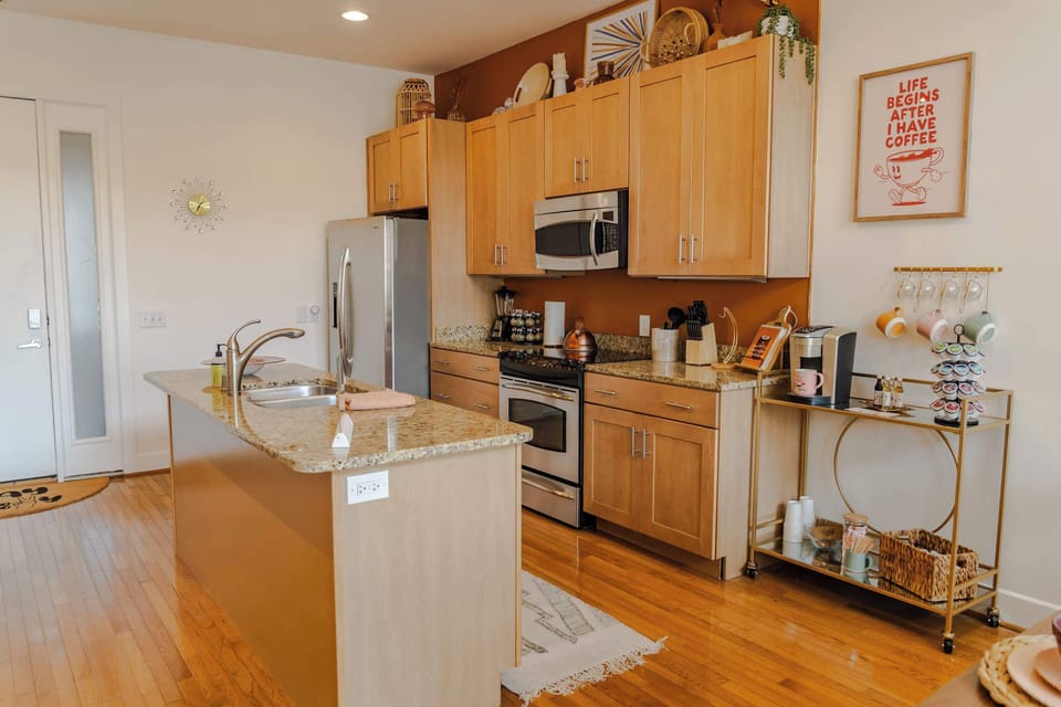 Kitchen: Discover the soul of our home in the heart of our kitchen. A sanctuary where culinary delights and laughter blend seamlessly, inviting you to linger longer, savor every aroma, and create unforgettable moments.