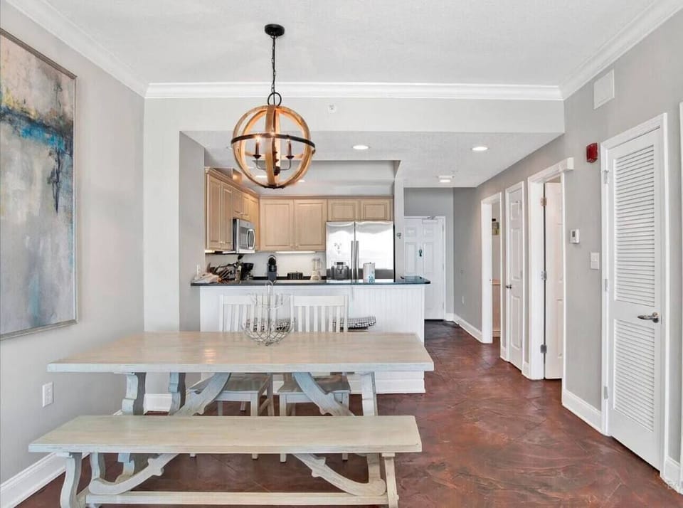 Dining and kitchen area