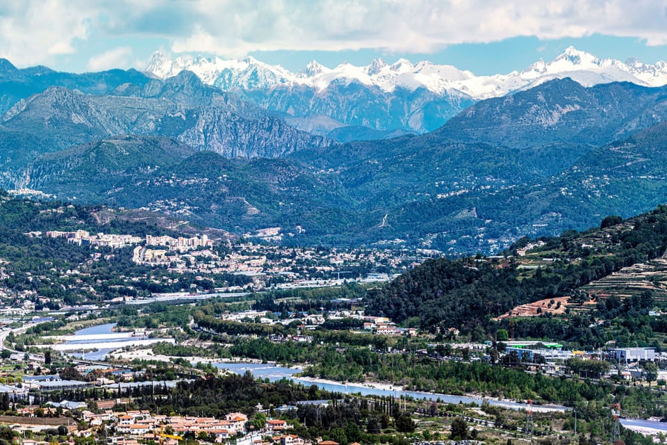 Panoramic view of the Var Valley from Saint-Laurent-du-Var