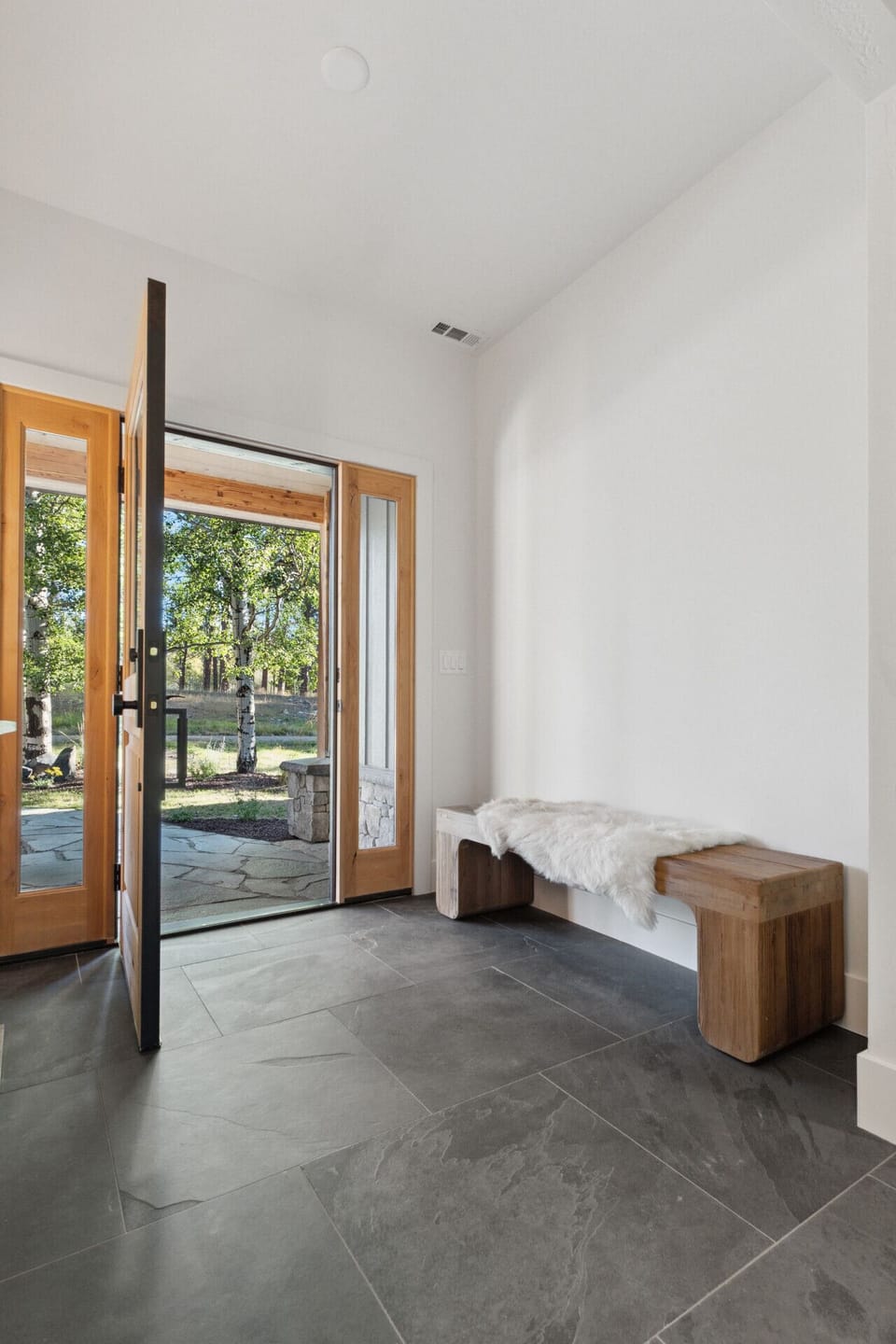 Step free entry way with wide door