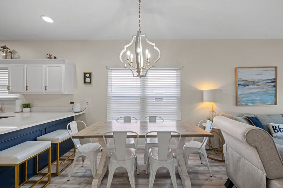 Dining table with seating for six