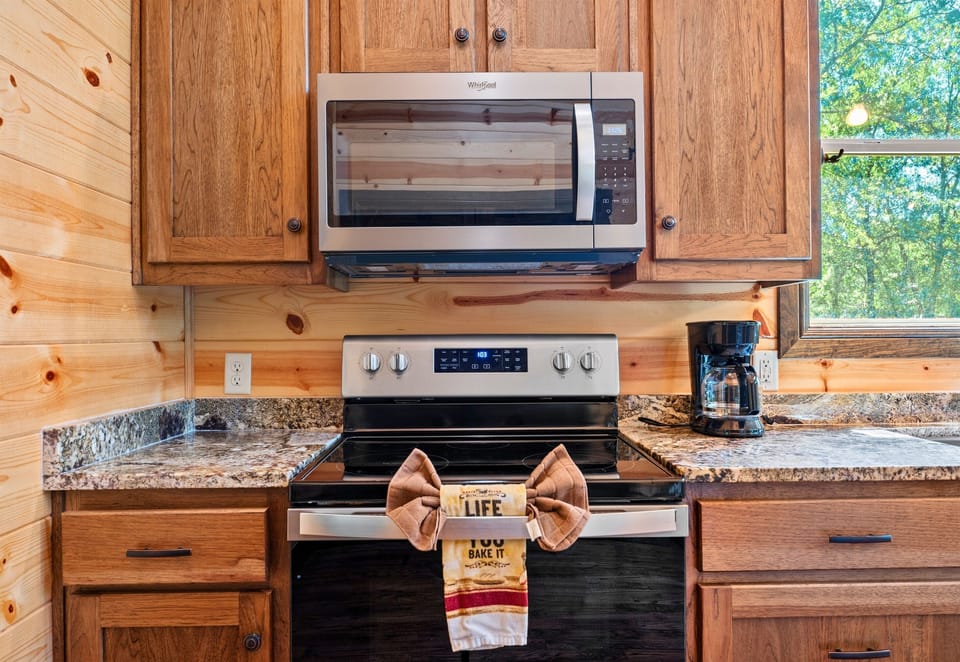 Start your mornings right at this charming coffee station—just steps away from the oven for warm baked treats.
