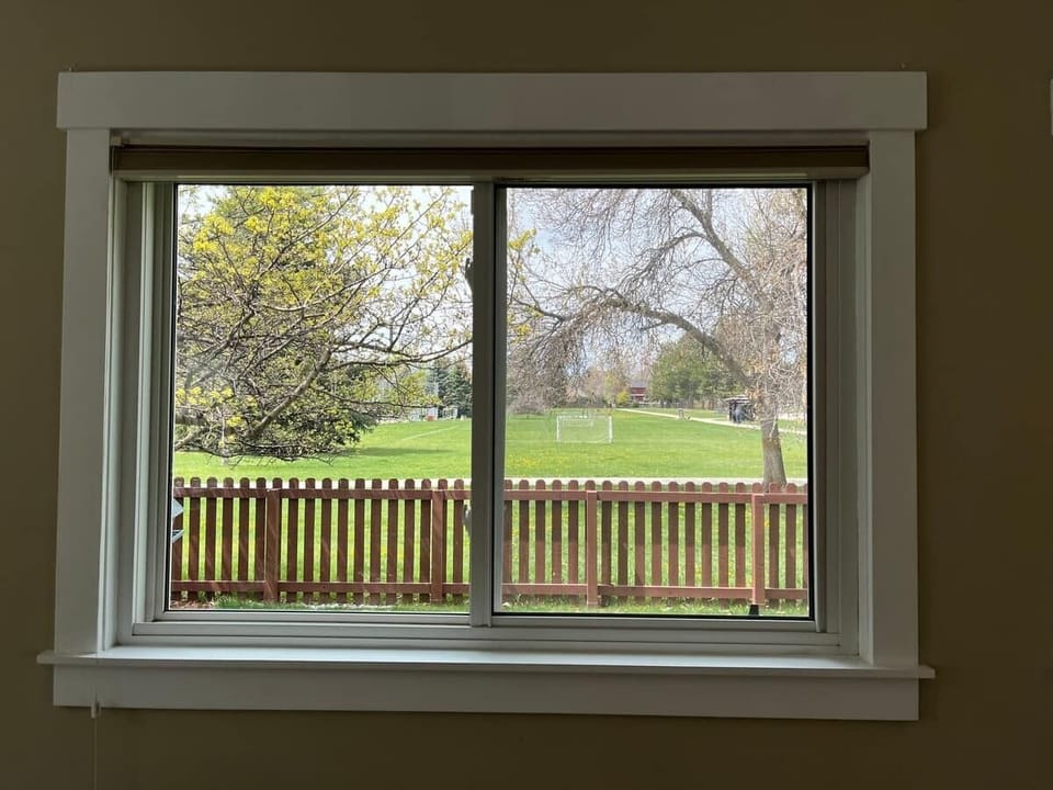 Side of the home view and access to the outside 