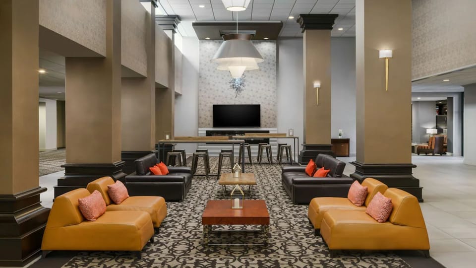 Settle into the stylish lobby lounge and unwind together.