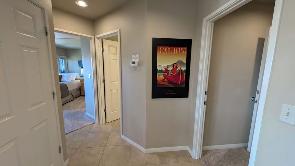 On the left is the main bedroom, on the right, the second Bedroom (324 B)