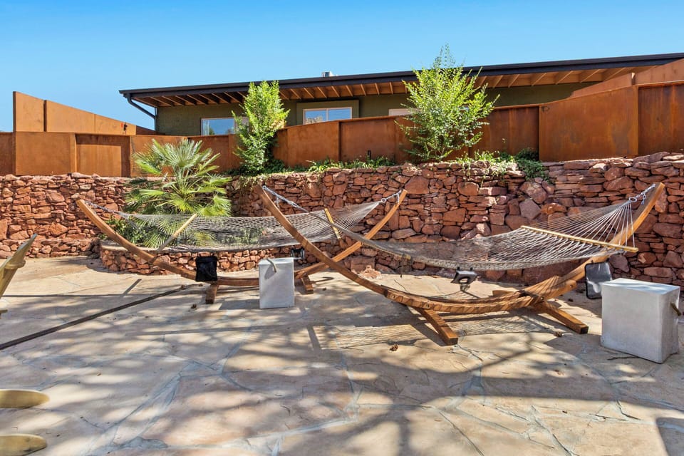 Enjoy the relaxing hammocks.