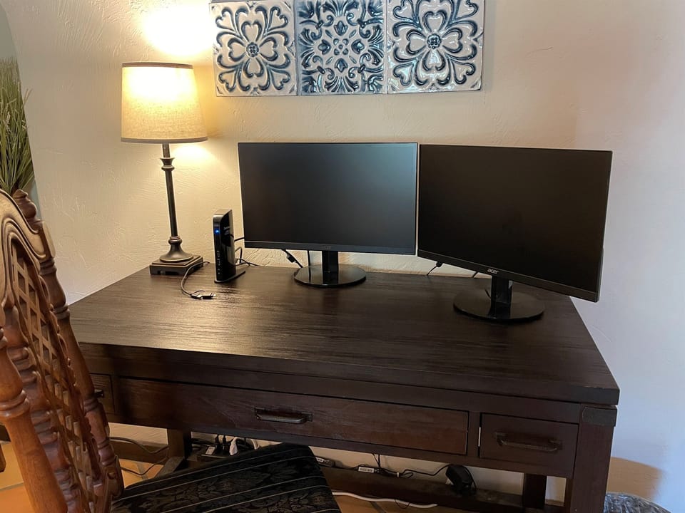 Dual Monitor Work Station In The Master Suite