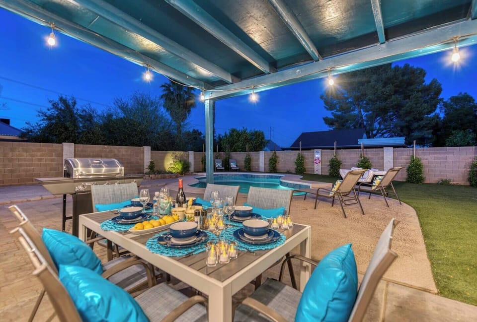 Large covered Patio with private patio