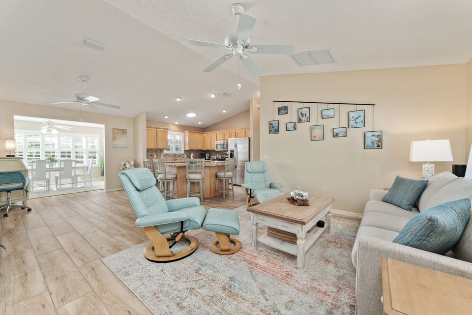 Open Concept: Living Room, Kitchen and Dining Room