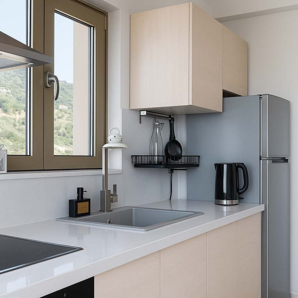 First accommodation:  Fully equipped with modern amenities to make you feel at home.
