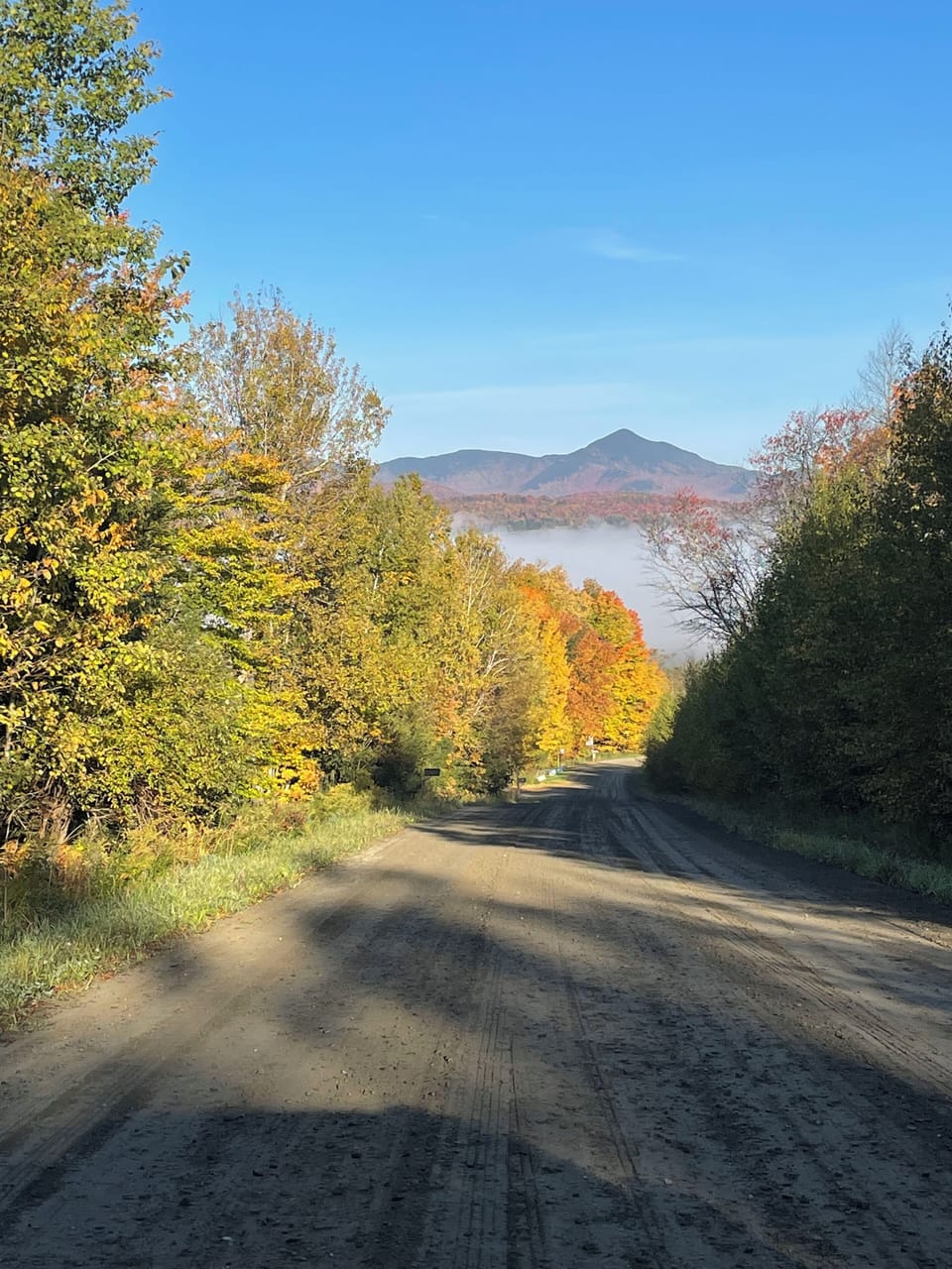 View of Mount Mansfield as you are leaving the property.