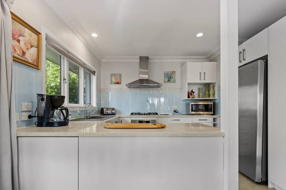 The kitchen is handy if you want to cook meals in-house.