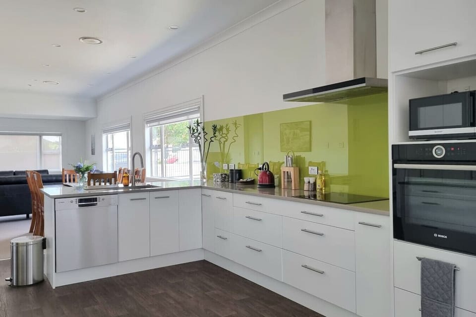 There is plenty of cupboard space for your grocery items if you are staying longer.