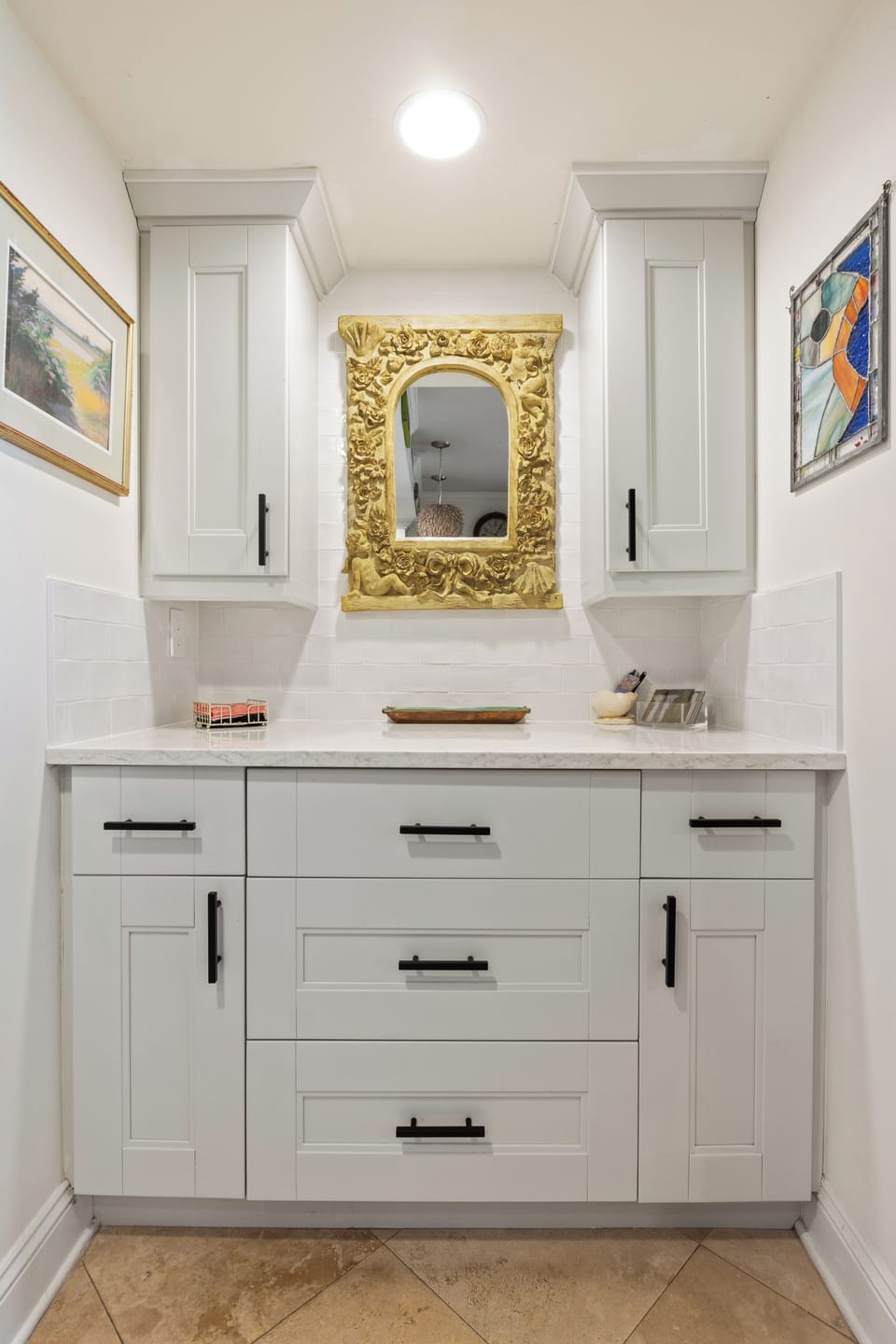 Dry bar located off the kitchen