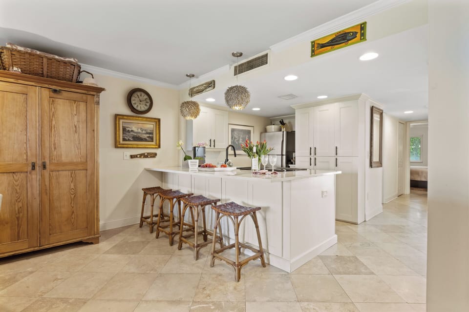 View of the kitchen from the living room