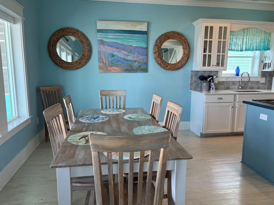 Large dining table seats 8
