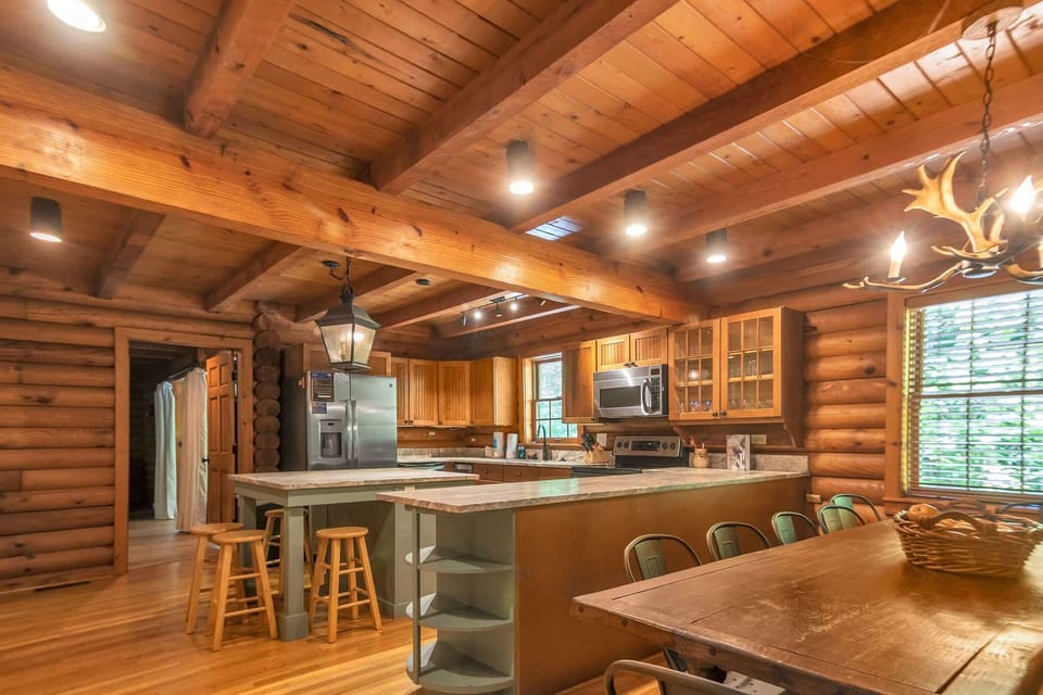 Dining room with table and seating for 10