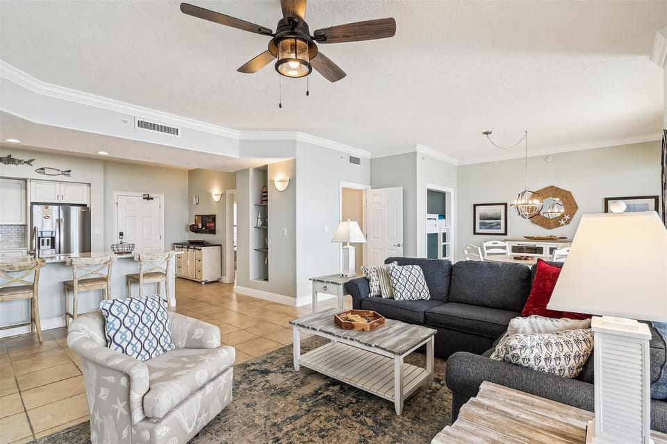 Front door view into living room