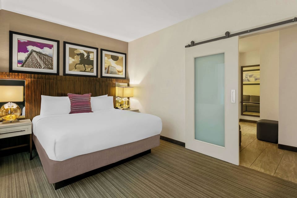 Settle in for a quiet night behind a stylish sliding door.