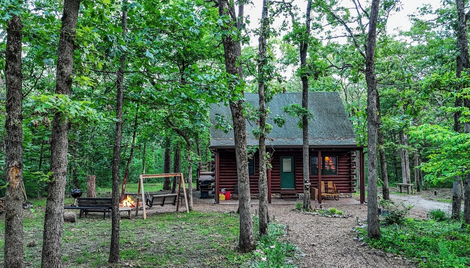 Front path to cabin and firepit