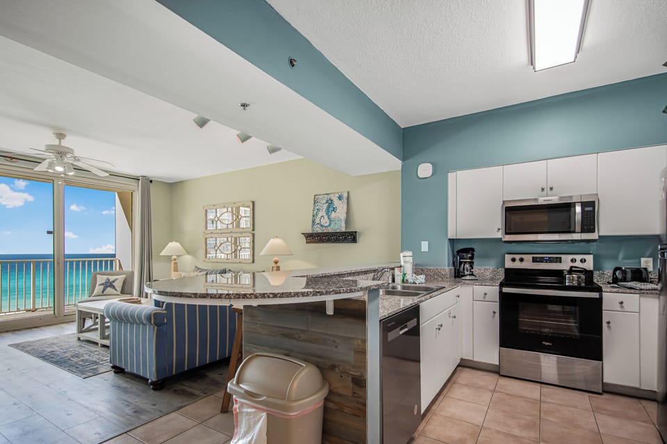 Kitchen with a View of the Gulf