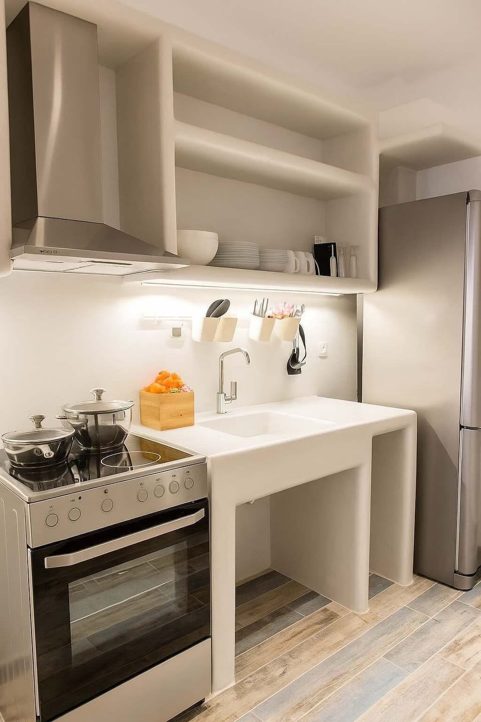Open-plan living and kitchen area