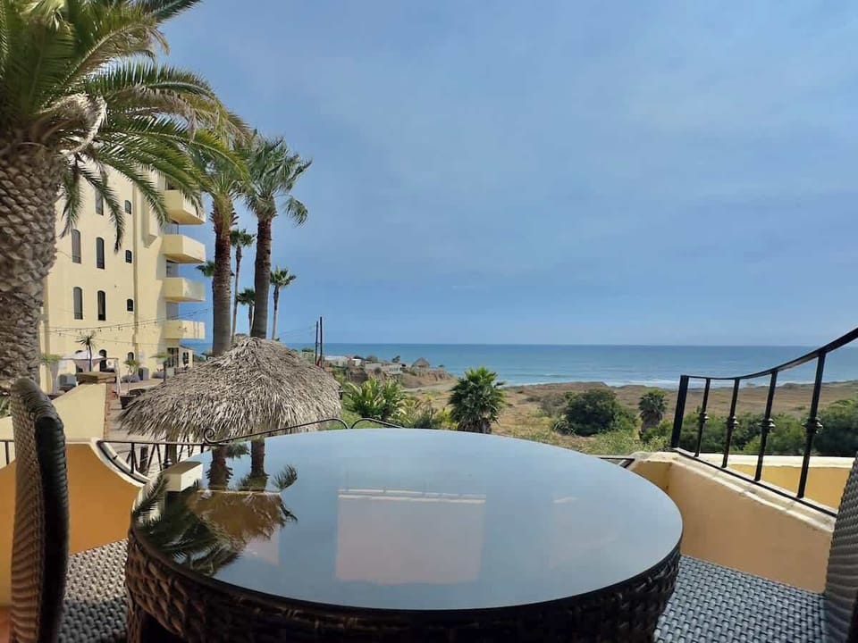 Balcony seating area