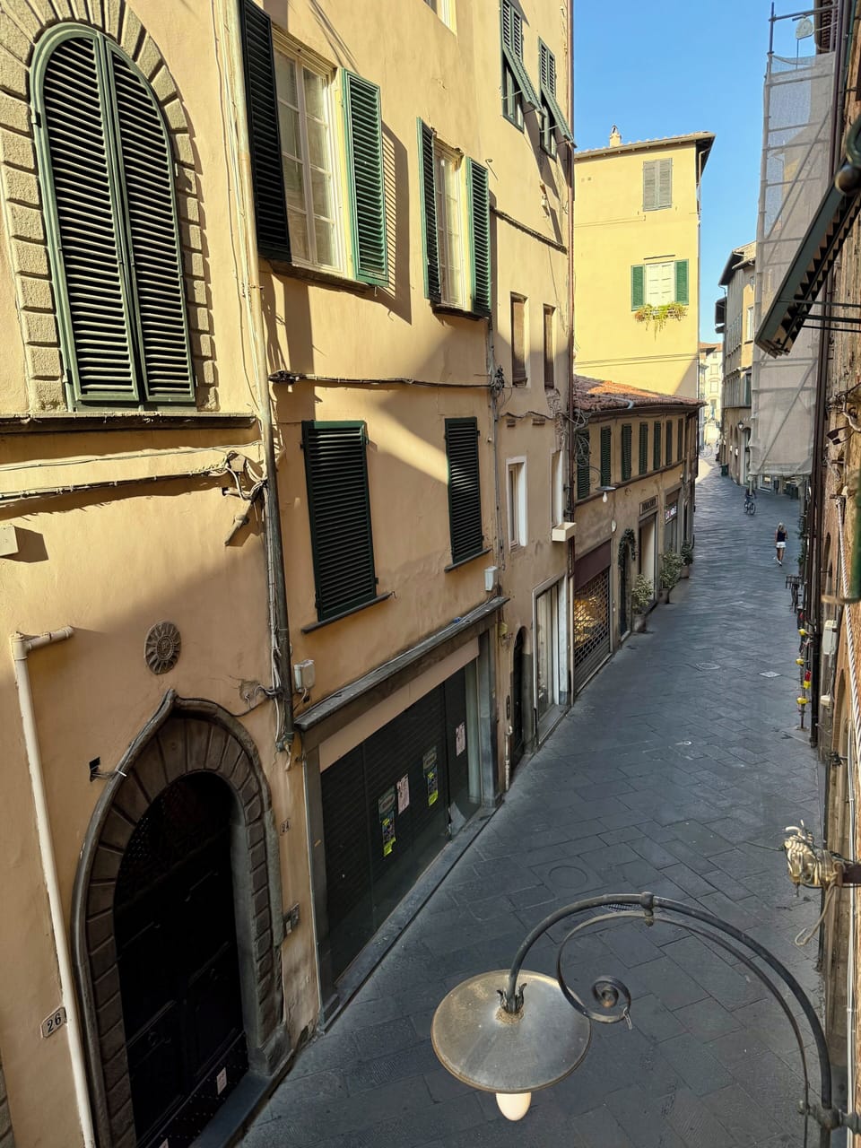 The view from the front window on Via Santa Croce