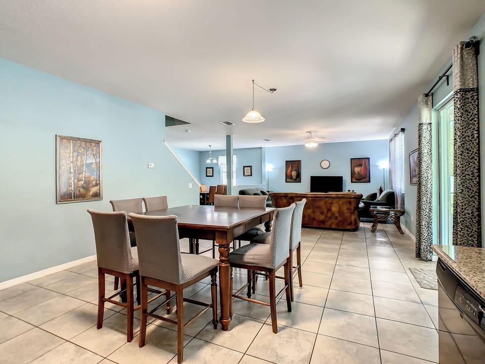 second dinning table with seats for 8