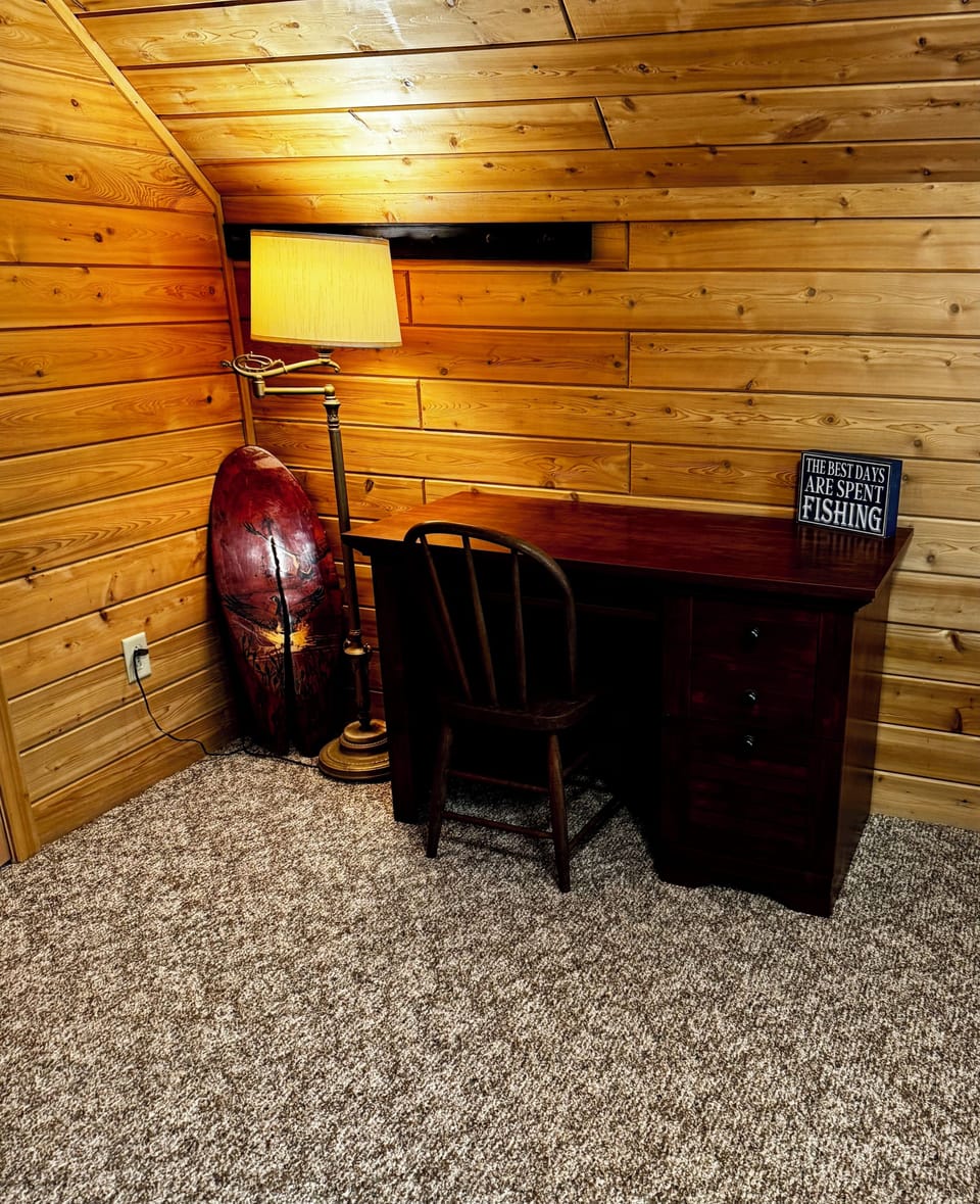 Desk for private workspace.