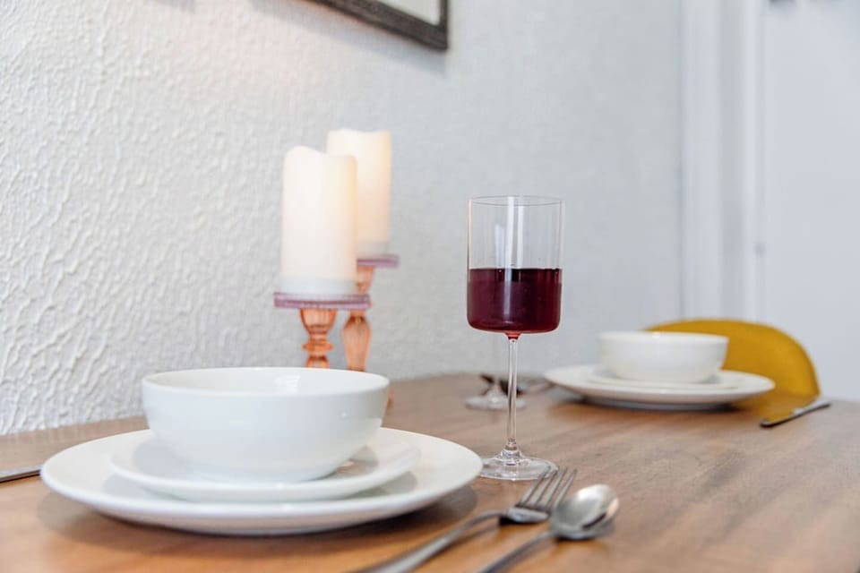 Cozy dining area for two, perfect for intimate meals or casual gatherings.



