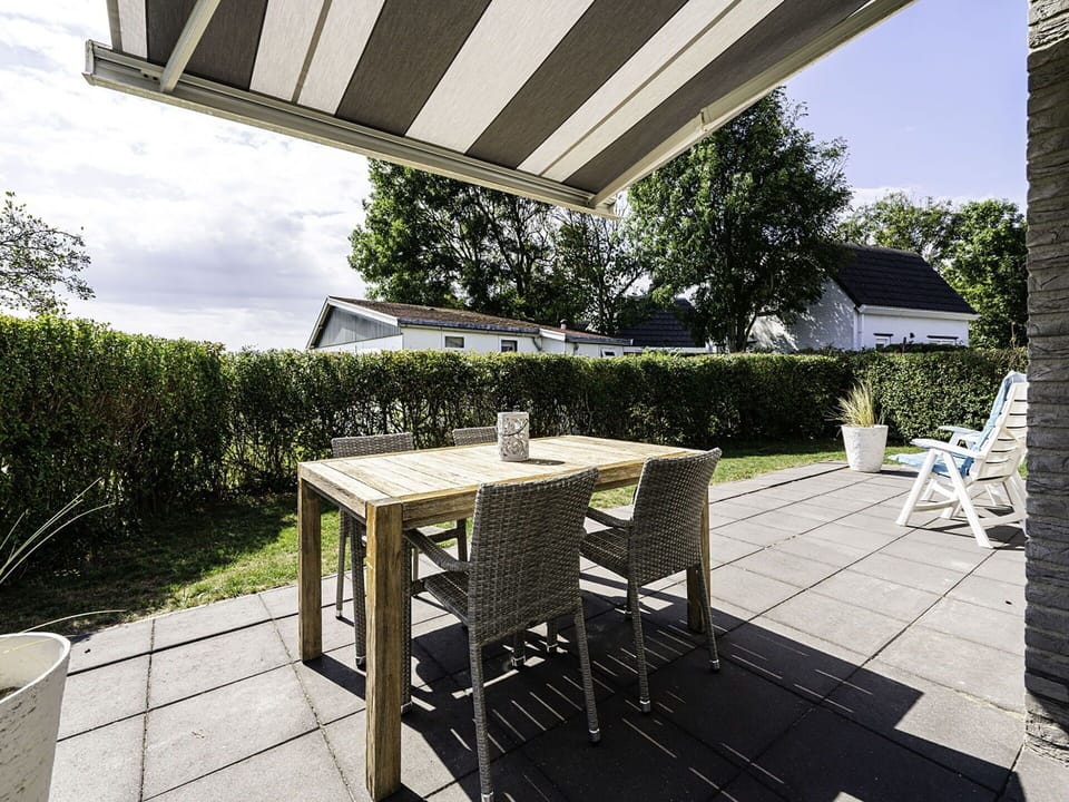 Outdoor Furniture, Furniture, Awning, Outdoor Table, Shade, Chair, Kitchen & Dining Room Table, Patio, Yard, Porch