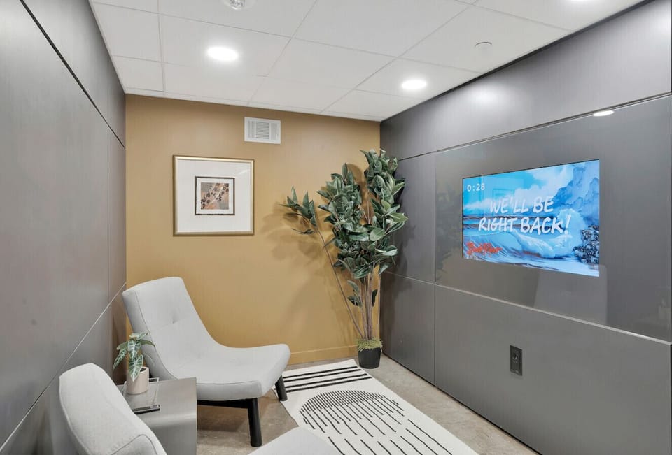 Comfortable workspace for productivity and focus, perfect for a short-term rental.