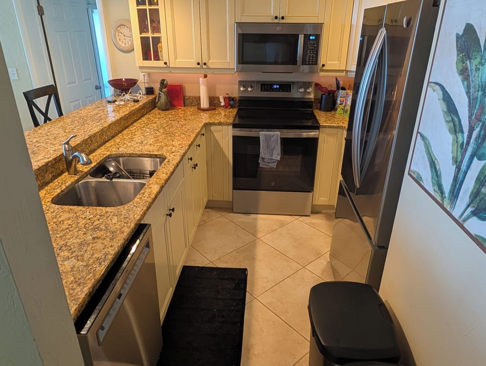 New SS appliances in 2025. microwave, range, dishwasher, frig-fzr w/ ice maker.