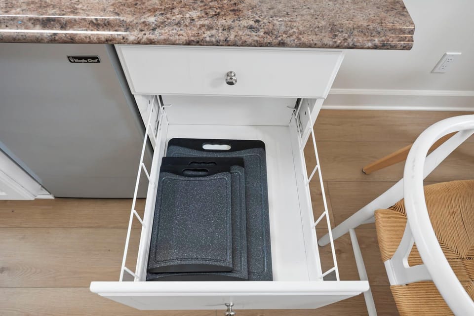 Well-equipped kitchen featuring all necessary tools for your meals