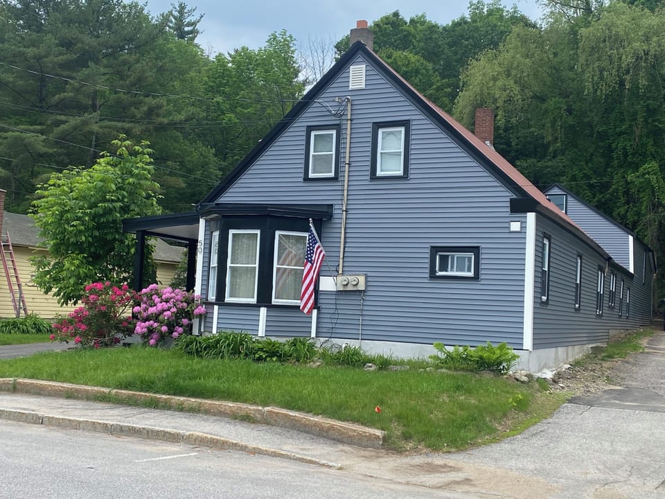 The right side of the home. 
