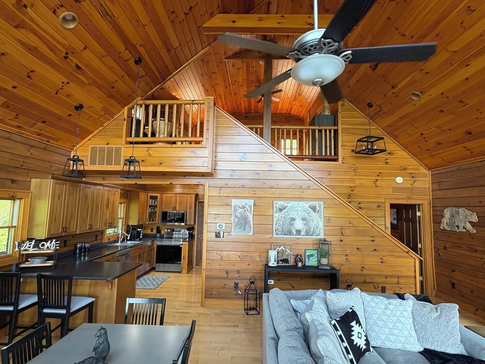 View of the Loft and Kitchen area. 