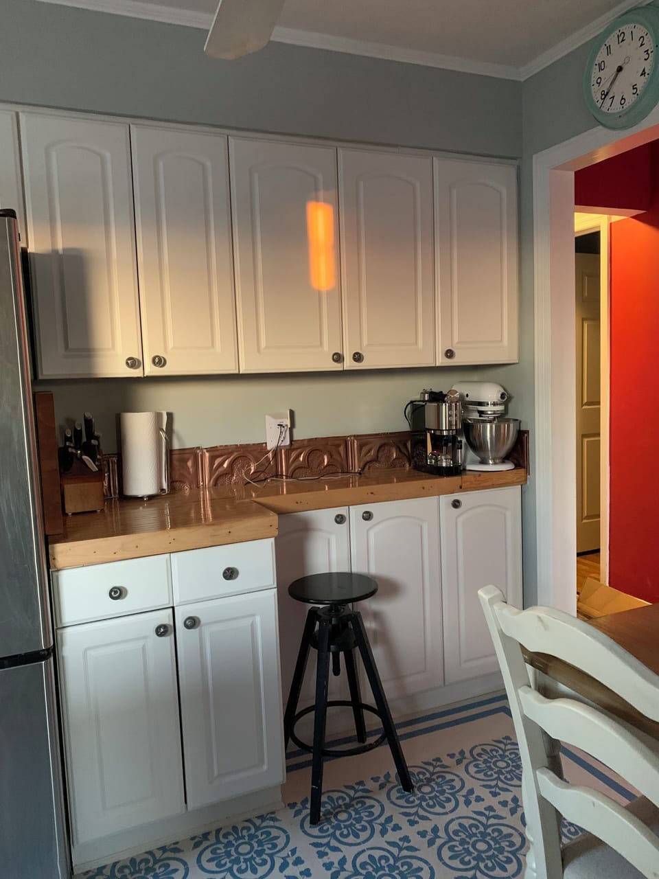 Kitchen bowling alley counter top